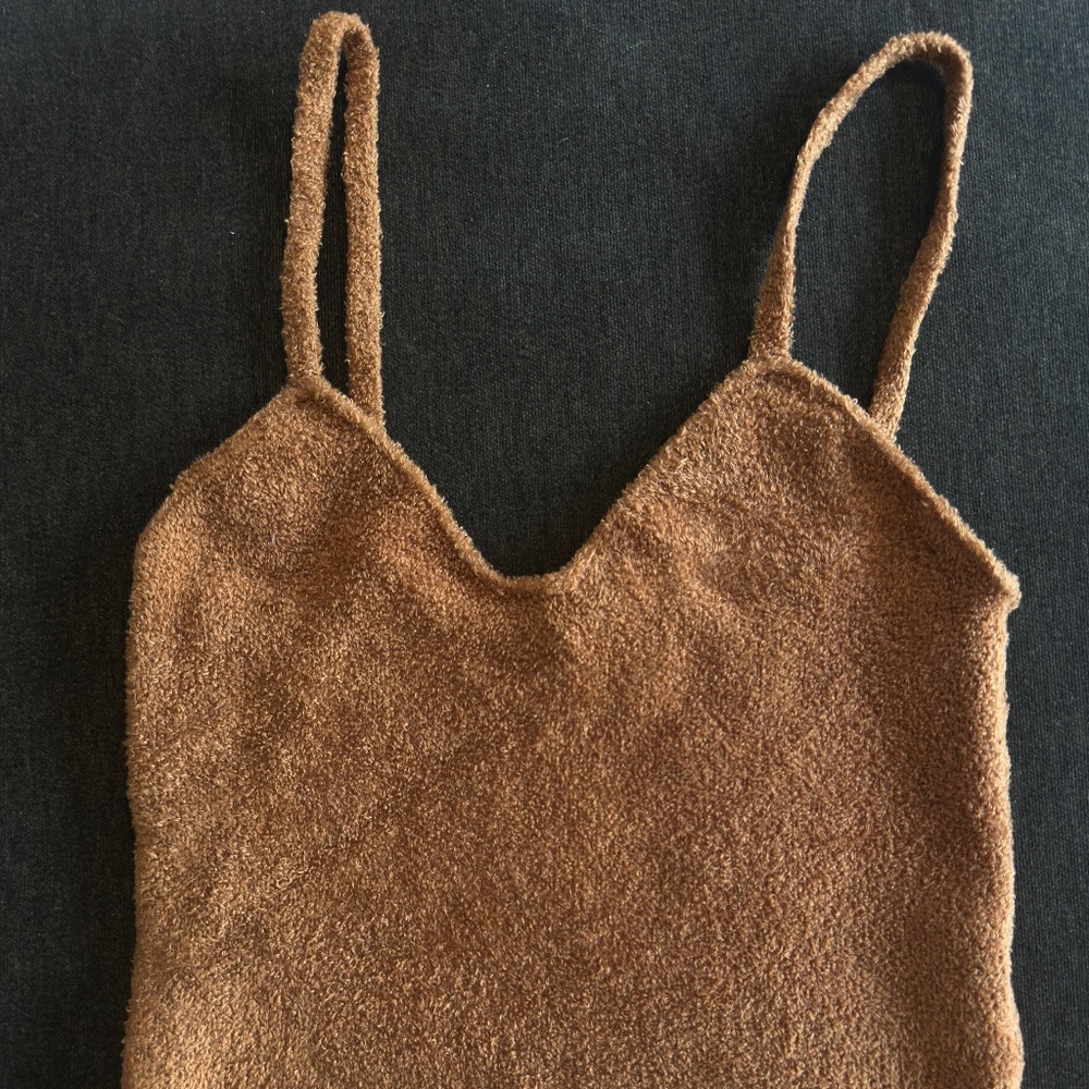 Brown Terry Alice & Olivia Cropped Cami